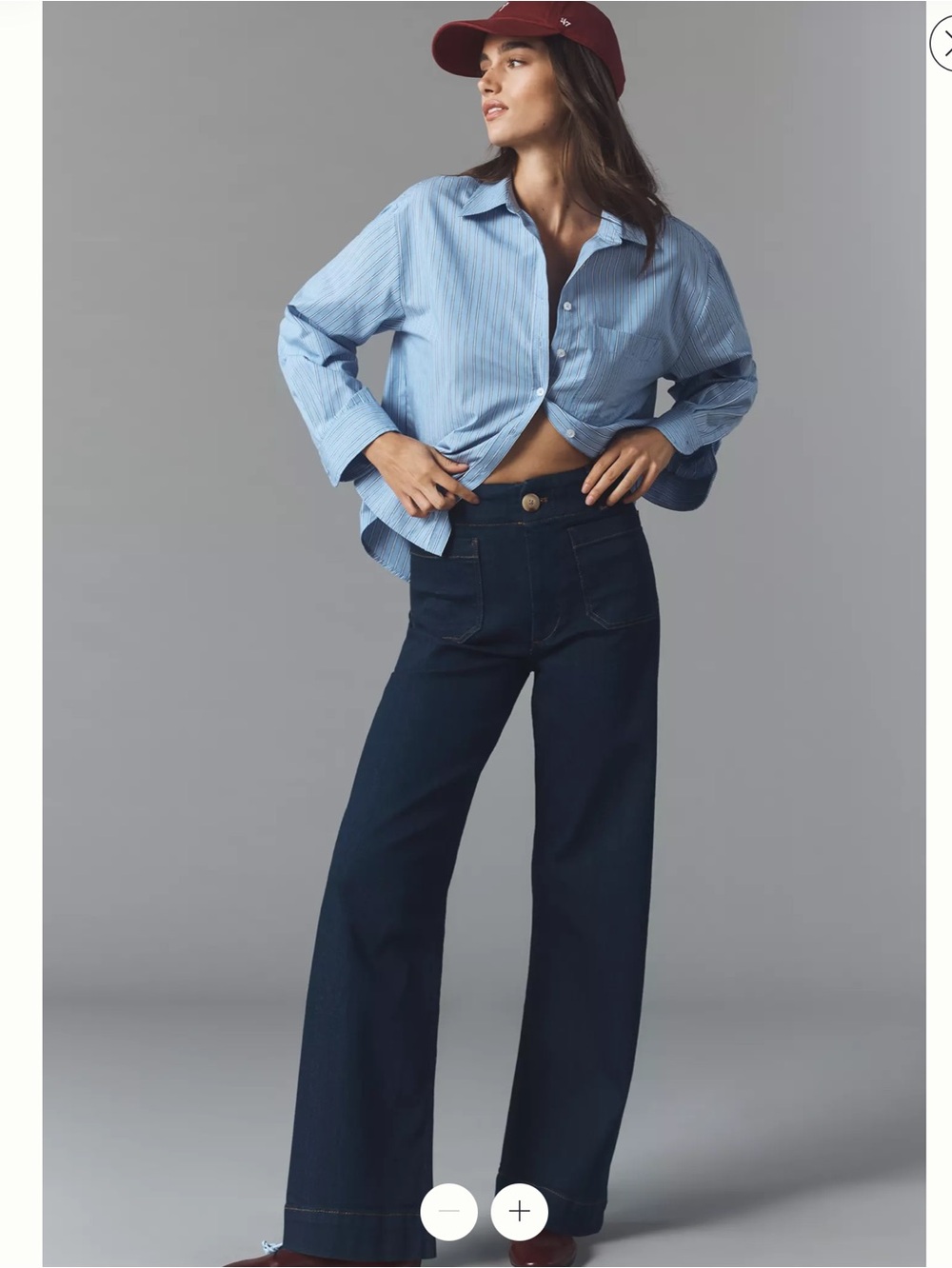 Anthropologie Maeve Colette High-Rise Wide-Leg Full-Length Jeans